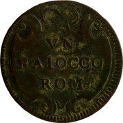 Italy 1 Baiocco (Benedict XIV Wavy shield.) VN BAIOCCO ROM coin reverse Italy 1 Baiocco (Benedict XIV Wavy shield.) VN BAIOCCO ROM coin reverse
