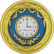 Niue 1 Dollar Blue Table Clock 2022 mw Proof FABERGÉ ART coin reverse Niue 1 Dollar Blue Table Clock 2022 mw Proof FABERGÉ ART coin reverse