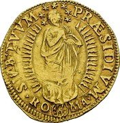 Italy 1 Doppia (Gregory XV) PRÆSIDIVM SVB TVVM RO MA coin reverse Italy 1 Doppia (Gregory XV) PRÆSIDIVM SVB TVVM RO MA coin reverse