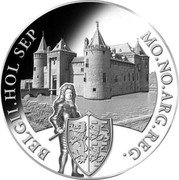 Netherlands 1 Ducat (Kasteel Muiderslot) MO.NO.ARG.REG.BELGII HOL SEP coin reverse Netherlands 1 Ducat (Kasteel Muiderslot) MO.NO.ARG.REG.BELGII HOL SEP coin reverse