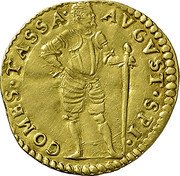Italy 1 Ducato Agostino Spinola ND (1604-1614)  AVGVST SPI COMES TASSA coin obverse Italy 1 Ducato Agostino Spinola ND (1604-1614)  AVGVST SPI COMES TASSA coin obverse