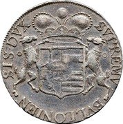 Belgium 1 Ducaton Jean Louis d’Elderen 1689  (fr) Atelier de Liège KM# 103 SVPREMV BVLLONIEN SIS DVX coin reverse Belgium 1 Ducaton Jean Louis d’Elderen 1689  (fr) Atelier de Liège KM# 103 SVPREMV BVLLONIEN SIS DVX coin reverse