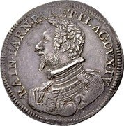 Italy 1 Ducatone (Ranuccio Farnese I) RAIN FARN PAR ET PLAC DVX IV coin obverse Italy 1 Ducatone (Ranuccio Farnese I) RAIN FARN PAR ET PLAC DVX IV coin obverse