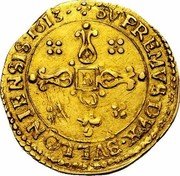 Belgium 1 ECU D'or Ferdinand of Bavaria. Arms in Oval 1613  KM# 49 SVPREMVS DVX BVILLONIENSIS 1613 coin reverse Belgium 1 ECU D'or Ferdinand of Bavaria. Arms in Oval 1613  KM# 49 SVPREMVS DVX BVILLONIENSIS 1613 coin reverse