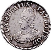 Belgium 1 Escalin (Sede Vacante. St. Lambert) KM# 140.3 S LAMBERTUS PATRO LEOD coin obverse