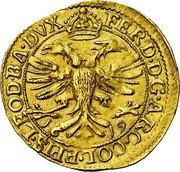 Belgium 1 Florin (Ferdinand of Bavaria) FERD D G ARC COL EPIS LEOD BA DVX 16 19 coin reverse Belgium 1 Florin (Ferdinand of Bavaria) FERD D G ARC COL EPIS LEOD BA DVX 16 19 coin reverse