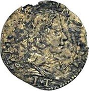 Italy 1 Giorgino (Francesco I d'Este. Modena) FRAN I MVT REG E C DVX VIII coin obverse Italy 1 Giorgino (Francesco I d'Este. Modena) FRAN I MVT REG E C DVX VIII coin obverse