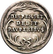 Italy 1 Grosso (Benedict XIV) KM# 944a DISPERSIT DEDIT PAVPERIBVS coin reverse Italy 1 Grosso (Benedict XIV) KM# 944a DISPERSIT DEDIT PAVPERIBVS coin reverse