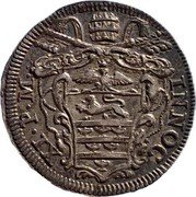 Italy 1 Grosso (Innocent XI. Wreath Type 1) INNOC XI P M coin obverse Italy 1 Grosso (Innocent XI. Wreath Type 1) INNOC XI P M coin obverse