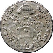 Italy 1 Grosso Radiant Dove 1740					- MDCCXL KM# 925a SEDE VACAN TE MDCCXXXX coin obverse Italy 1 Grosso Radiant Dove 1740					- MDCCXL KM# 925a SEDE VACAN TE MDCCXXXX coin obverse