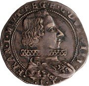 Italy 1 Lira (Francesco I) FRAN I MVT REG E G DVX VIII coin obverse Italy 1 Lira (Francesco I) FRAN I MVT REG E G DVX VIII coin obverse