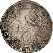 Italy 1 Lira (Modena. Francesco I d'Este) QVEM GENVIT ADORAVIT coin reverse Italy 1 Lira (Modena. Francesco I d'Este) QVEM GENVIT ADORAVIT coin reverse