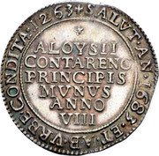 Italy 1 Osella (Alvise Contarini) X# 178 SALVS AN 1683 ET AB VRBE CONDITA 1262 ALOYSII CONTARENO PRINCIPIS MVNVS ANNO VIII coin reverse Italy 1 Osella (Alvise Contarini) X# 178 SALVS AN 1683 ET AB VRBE CONDITA 1262 ALOYSII CONTARENO PRINCIPIS MVNVS ANNO VIII coin reverse