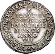 Italy 1 Osella (Alvise Contarini) X# 177 SALVS AN 1682 ET AB VRBE CONDITA 1262 ALOYSII CONTARENO PRINCIPIS MVNVS ANNO VII coin reverse Italy 1 Osella (Alvise Contarini) X# 177 SALVS AN 1682 ET AB VRBE CONDITA 1262 ALOYSII CONTARENO PRINCIPIS MVNVS ANNO VII coin reverse