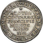 Italy 1 Osella (Alvise Contarini) X# 172 SALVS AN 1679 ET AB VRBE CONDITA 1262 ALOYSII CONTARENO PRINCIPIS MVNVS ANNO IIII coin reverse Italy 1 Osella (Alvise Contarini) X# 172 SALVS AN 1679 ET AB VRBE CONDITA 1262 ALOYSII CONTARENO PRINCIPIS MVNVS ANNO IIII coin reverse