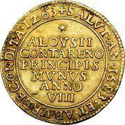 Italy 1 Osella (Alvise Contarini) SALVT AN 1683 ET AB VRBE CONDITA 1263 ALOYSII CONTARENO PRINCIPIS MVNVS ANNO VIII coin reverse Italy 1 Osella (Alvise Contarini) SALVT AN 1683 ET AB VRBE CONDITA 1263 ALOYSII CONTARENO PRINCIPIS MVNVS ANNO VIII coin reverse