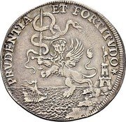 Italy 1 Osella Alvise Mocenigo II 1702 III X# 211 PRVDENTIA ET FORTITVDO coin reverse Italy 1 Osella Alvise Mocenigo II 1702 III X# 211 PRVDENTIA ET FORTITVDO coin reverse