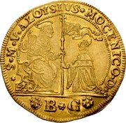 Italy 1 Osella Alvise Mocenigo II ND (1706) BG VII X# 218 S M V ALOYSIVS MOCENICO D B G coin obverse Italy 1 Osella Alvise Mocenigo II ND (1706) BG VII X# 218 S M V ALOYSIVS MOCENICO D B G coin obverse