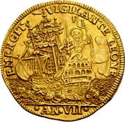 Italy 1 Osella Alvise Mocenigo II ND (1706) BG VII X# 218 EMERGIT VIGILANTE LEONE AN.VII coin reverse Italy 1 Osella Alvise Mocenigo II ND (1706) BG VII X# 218 EMERGIT VIGILANTE LEONE AN.VII coin reverse