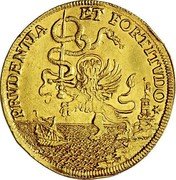 Italy 1 Osella Alvise Mocenigo II 1702  III X# 210 PRVDENTIA ET FORTITVDO coin reverse
