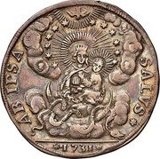 Italy 1 Osella Alvise Mocenigo II 1731 GZ X# 263 AB IPSA SALVS 1731 coin reverse Italy 1 Osella Alvise Mocenigo II 1731 GZ X# 263 AB IPSA SALVS 1731 coin reverse