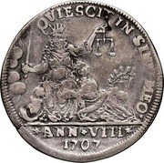 Italy 1 Osella (Alvise Mocenigo II) X# 220 ANN VIII 1707 QVIESCIT IN SINV MEO coin reverse Italy 1 Osella (Alvise Mocenigo II) X# 220 ANN VIII 1707 QVIESCIT IN SINV MEO coin reverse