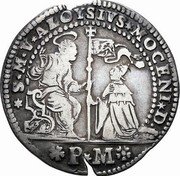 Italy 1 Osella Alvise Mocenigo II ND (1705) PM VI X# 217 S M V ALOYSIVS MOCENI DV P M coin obverse Italy 1 Osella Alvise Mocenigo II ND (1705) PM VI X# 217 S M V ALOYSIVS MOCENI DV P M coin obverse