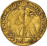 Italy 1 Osella (Alvise Mocenigo II. Venice) X# 216 S M V ALOYSIVS MOCENICO D DC 2O coin obverse Italy 1 Osella (Alvise Mocenigo II. Venice) X# 216 S M V ALOYSIVS MOCENICO D DC 2O coin obverse