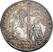 Italy 1 Osella (Alvise Mocenigo III) X# 259 S M V ALOYS MOCENI D AN VIII V V coin obverse