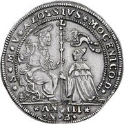 Italy 1 Osella (Alvise Mocenigo III) X# 249 S M V ALOYSIVS MOCENICO D AN III NB coin obverse Italy 1 Osella (Alvise Mocenigo III) X# 249 S M V ALOYSIVS MOCENICO D AN III NB coin obverse