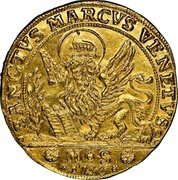 Italy 1 Osella Alvise Pisani 1736//II MS X# 273 SANCTVS MARCVS VENETVS. coin obverse Italy 1 Osella Alvise Pisani 1736//II MS X# 273 SANCTVS MARCVS VENETVS. coin obverse