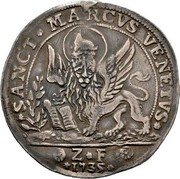 Italy 1 Osella (Alvise Pisani) X# 272 SANCT MARCVS VENETVS Z F 1735 coin obverse Italy 1 Osella (Alvise Pisani) X# 272 SANCT MARCVS VENETVS Z F 1735 coin obverse