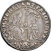 Italy 1 Osella (Antonio Priuli) X# 109 S M VENET ANT PRIOL DVX V C 1620 coin obverse Italy 1 Osella (Antonio Priuli) X# 109 S M VENET ANT PRIOL DVX V C 1620 coin obverse