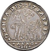 Italy 1 Osella (Antonio Priuli) X# 109 OMNIA DEO ET PATRIA ANNO III coin reverse Italy 1 Osella (Antonio Priuli) X# 109 OMNIA DEO ET PATRIA ANNO III coin reverse