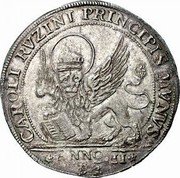 Italy 1 Osella Carlo Ruzzini 1733 BZ II X# 267 CAROLI RVZINI PRINCIPIS MVNVS ANNO II B Z coin obverse Italy 1 Osella Carlo Ruzzini 1733 BZ II X# 267 CAROLI RVZINI PRINCIPIS MVNVS ANNO II B Z coin obverse