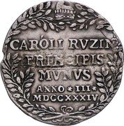 Italy 1 Osella (Carlo Ruzzini) X# 270 CAROLI RVZIN PRINCIPIS MVNVS ANNO III MDCCXXXIV coin reverse Italy 1 Osella (Carlo Ruzzini) X# 270 CAROLI RVZIN PRINCIPIS MVNVS ANNO III MDCCXXXIV coin reverse