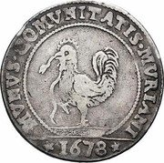 Italy 1 Osella (Cock) X# 7 1678 MVNVS COMVNITATIS MVRIANI coin obverse