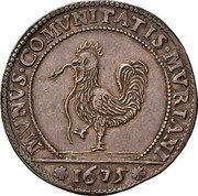 Italy 1 Osella (Cock) X# 4 1675 MVNVS COMVNITATIS MVRIAN coin obverse