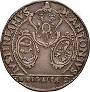 Italy 1 Osella (Cock) X# 14 B BIGALIA C M ANTONIVS IVSTINIANVS coin reverse