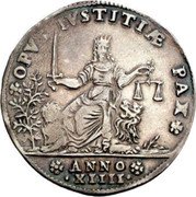 Italy 1 Osella (Domenico Contarini) X# 162 OPVS IVSTITIÆ PAX ANNO XIIII coin reverse Italy 1 Osella (Domenico Contarini) X# 162 OPVS IVSTITIÆ PAX ANNO XIIII coin reverse
