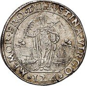 Italy 1 Osella (Domenico Contarini) X# 160 OPVS IVSTITIÆ PAX ANNO XII coin reverse