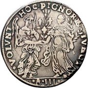 Italy 1 Osella (Domenico Contarini) X# 150 VOLVNT HOC PIGNORE IVNGI A III coin reverse