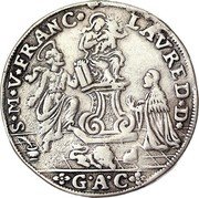 Italy 1 Osella (F. Loredan) S M V FRANC LAVRED D G A C coin obverse Italy 1 Osella (F. Loredan) S M V FRANC LAVRED D G A C coin obverse
