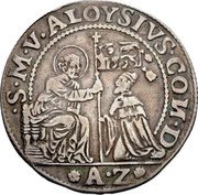 Italy 1 Osella (Founding of Venice Celebration) S M V ALOYSIVS CON D coin obverse Italy 1 Osella (Founding of Venice Celebration) S M V ALOYSIVS CON D coin obverse