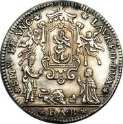 Italy 1 Osella (Francesco Loredan) X# 315 S M V FRANC LAVRED DVX F A B coin obverse Italy 1 Osella (Francesco Loredan) X# 315 S M V FRANC LAVRED DVX F A B coin obverse