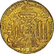 Italy 1 Osella Francesco Loredan 1757 - VI GB X# 311 S M V FRANC LAVRED D V FOEDERIS ARCA G B coin obverse Italy 1 Osella Francesco Loredan 1757 - VI GB X# 311 S M V FRANC LAVRED D V FOEDERIS ARCA G B coin obverse