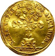 Italy 1 Osella Francesco Loredan 1759 PP MDCCLIX; VIII X# 316 ROSA SVPER RI VOS AQVARVM coin reverse Italy 1 Osella Francesco Loredan 1759 PP MDCCLIX; VIII X# 316 ROSA SVPER RI VOS AQVARVM coin reverse