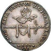 Italy 1 Osella (Francesco Morosini) X# 191 NON ALIA FRVITVR VICTORIA LAVDE ANNO III coin reverse Italy 1 Osella (Francesco Morosini) X# 191 NON ALIA FRVITVR VICTORIA LAVDE ANNO III coin reverse