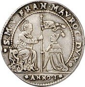 Italy 1 Osella Francesco Morosini ND (1688) AG I X# 188 S M V FRAN MAVROC DVX ANNO coin obverse Italy 1 Osella Francesco Morosini ND (1688) AG I X# 188 S M V FRAN MAVROC DVX ANNO coin obverse
