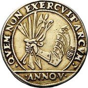 Italy 1 Osella Francesco Morosini ND (1692) X# 196 ANNO V QVEM NON EXERCVIT ARCVM coin reverse Italy 1 Osella Francesco Morosini ND (1692) X# 196 ANNO V QVEM NON EXERCVIT ARCVM coin reverse